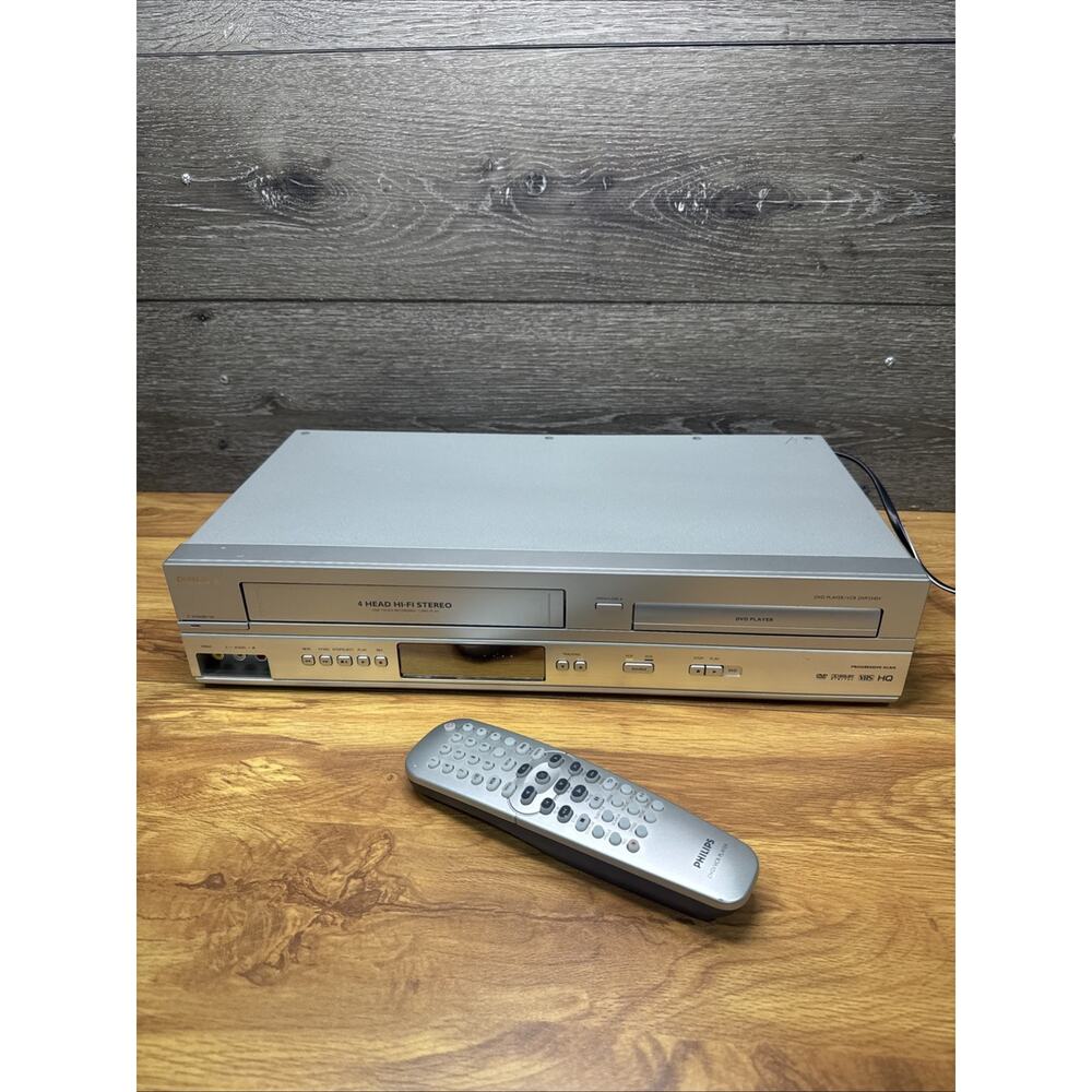 Philips DVP3345V/17 DVD VCR Combo Progressive Scan w/ Remote ~ Tested